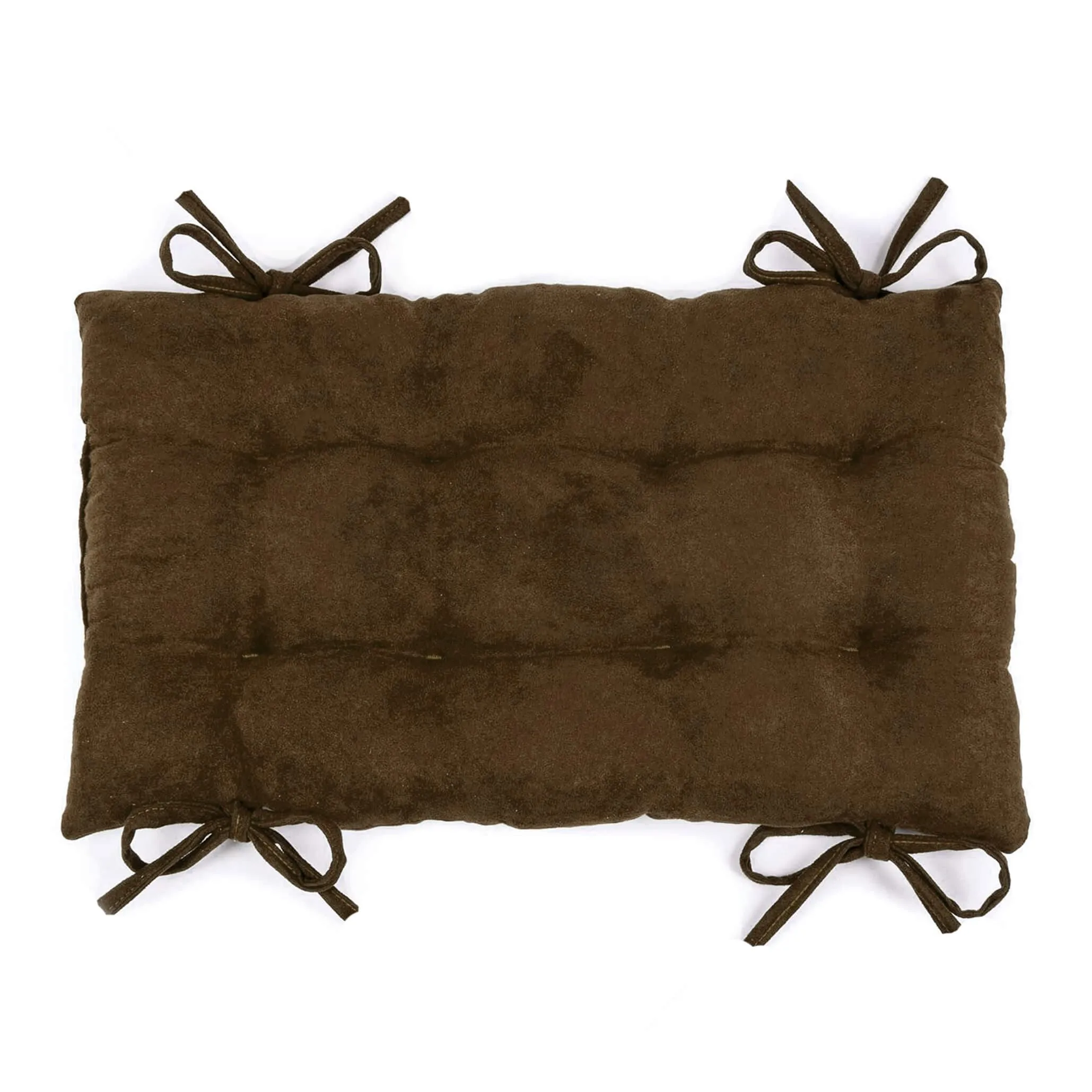 Micro-Suede Coffee Bean Brown Saddle Stool Cushions - Gaucho Stool  / Satori Seat Cushions