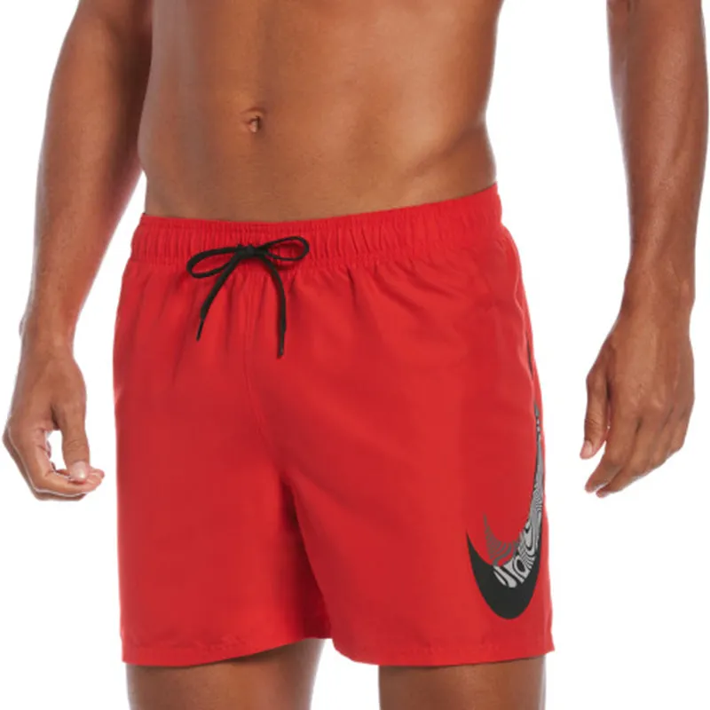 Nike - Men's Swim Liquify Swoosh 5" Volley Short (University Red)