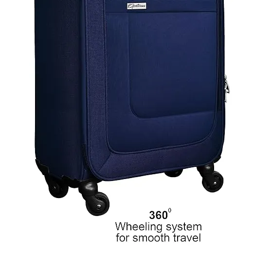 OPTIMA Prion Softside Expandable Roller Luggage (24 inch Colour -Blue)