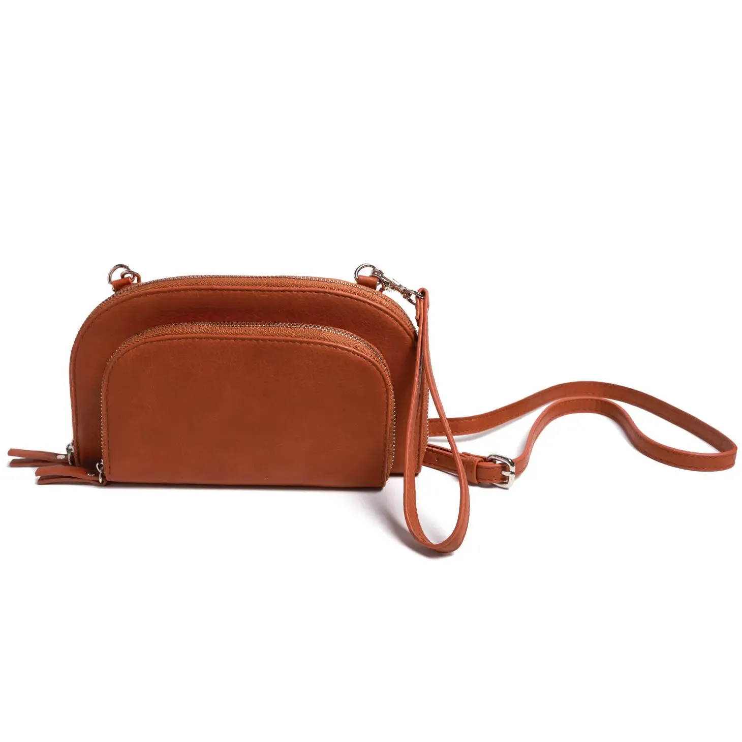 Oval Double Crossbody/Wristlet - 13 Colors