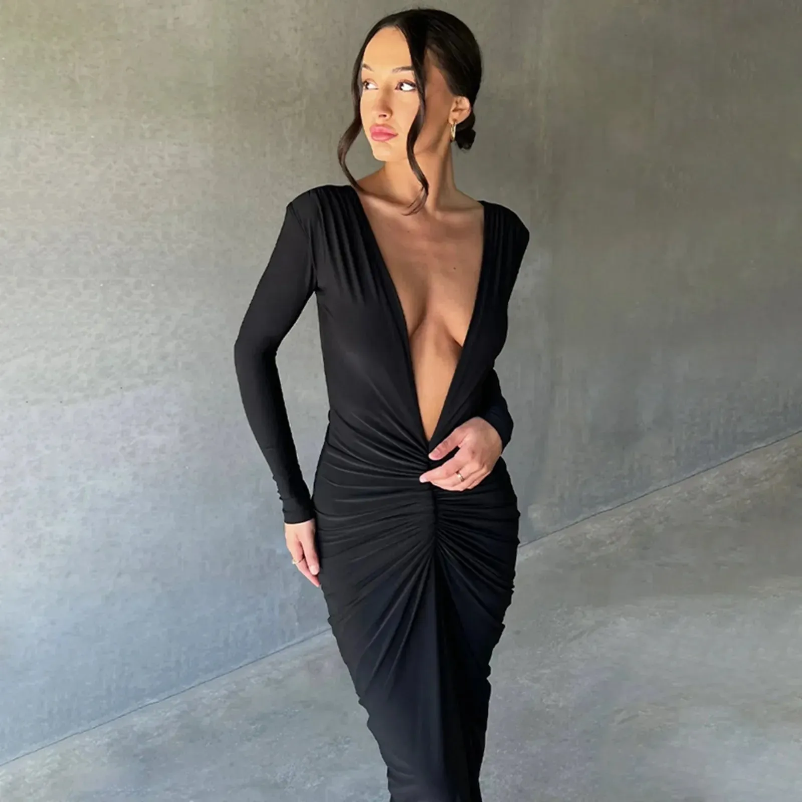 Party Club Evening Streetwear Backless Bodycon Long Wholesale Items Business Casual Sexy Dress