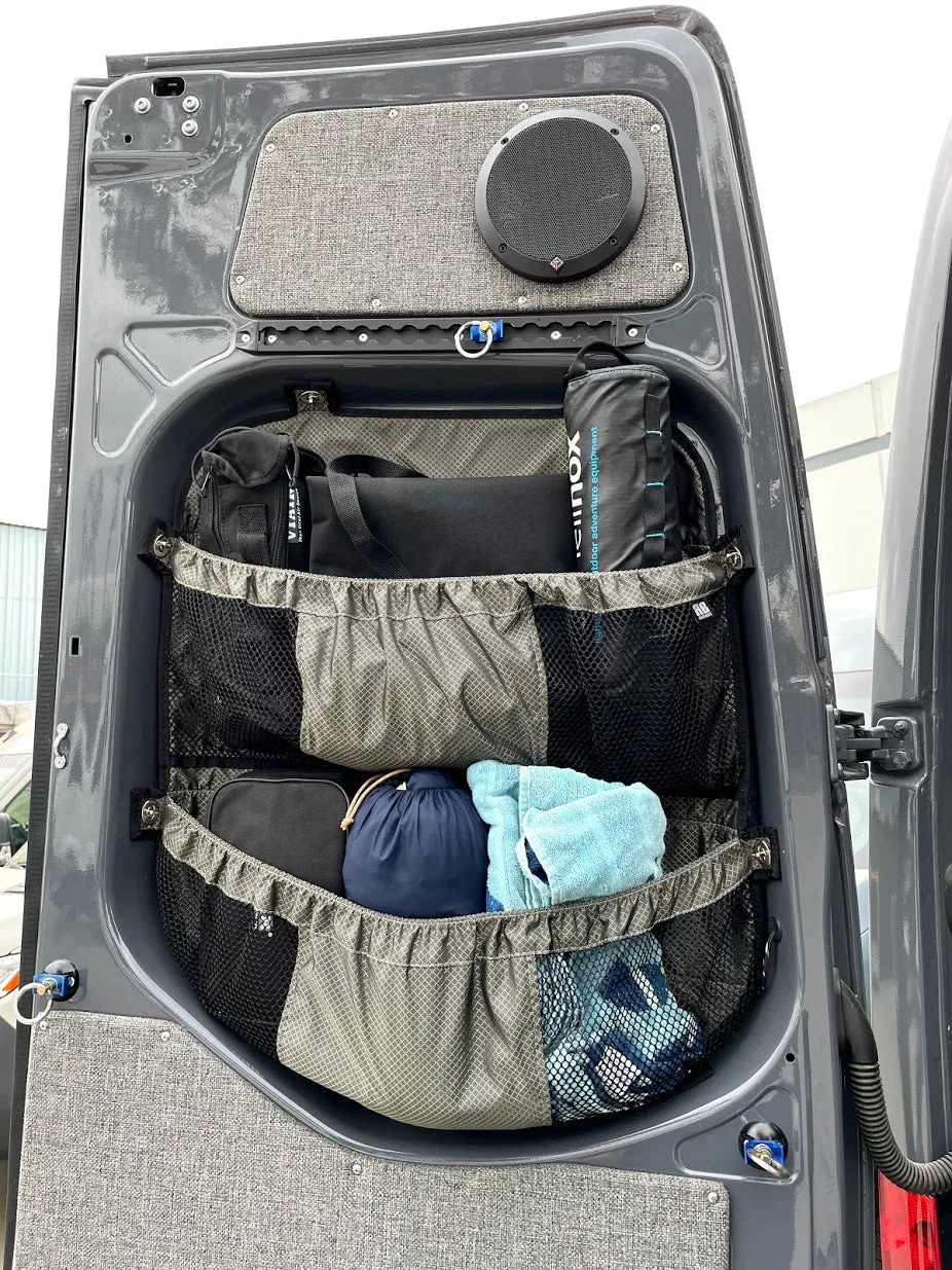 RB Components 2019  Sprinter Rear Door Window Multi Compartment Stuff Bag