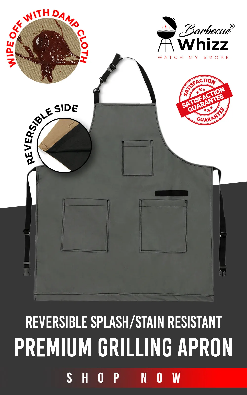 Reversible Splash Stain Grilling Aprons - Barbecue Whizz