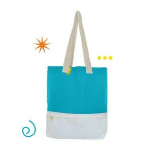 Turquoise Half and half Bag