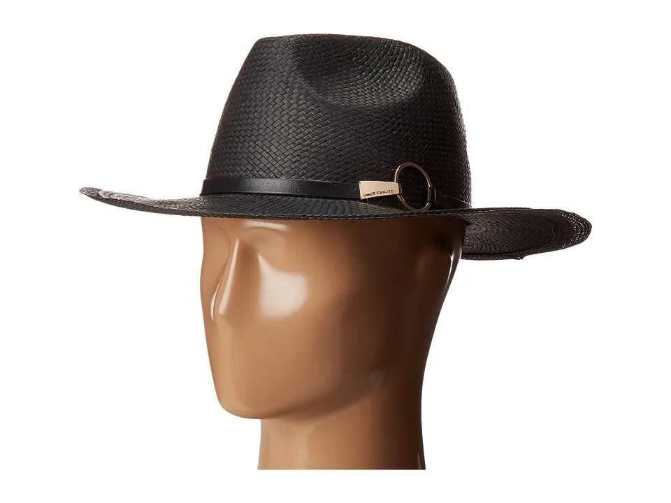 Vince Camuto Men's Ring Panama Hat Black Size Regular