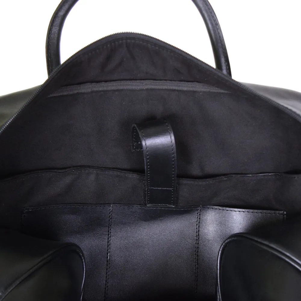 Waldorf Urban Sport Bag in Black Leather - final sale no exchange