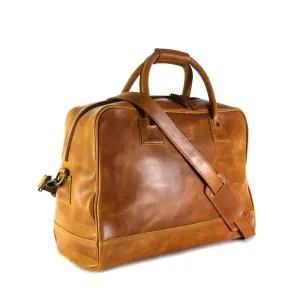 Waldorf Urban Sport Bag in Cognac Leather - final sale no exchange