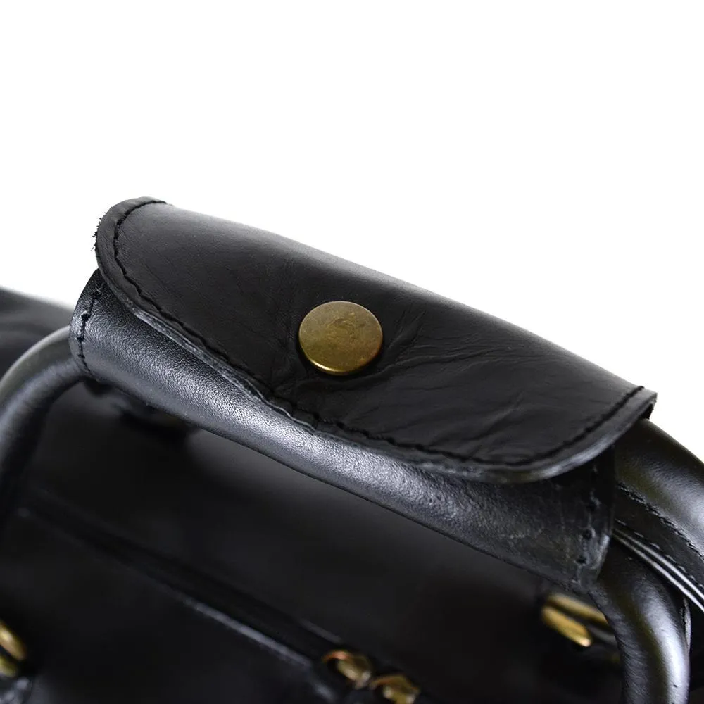 Weekender Bag with shoe compartment in Black Leather - Professional Players Favorite