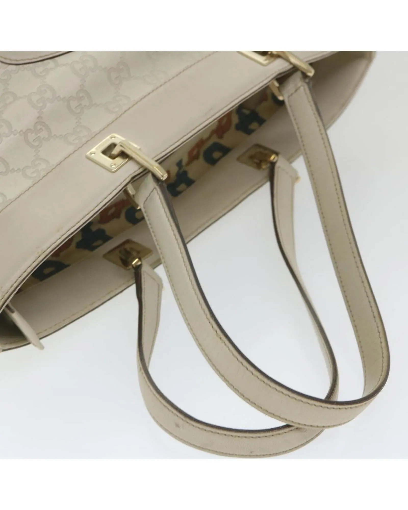 White GG Canvas Shoulder Bag