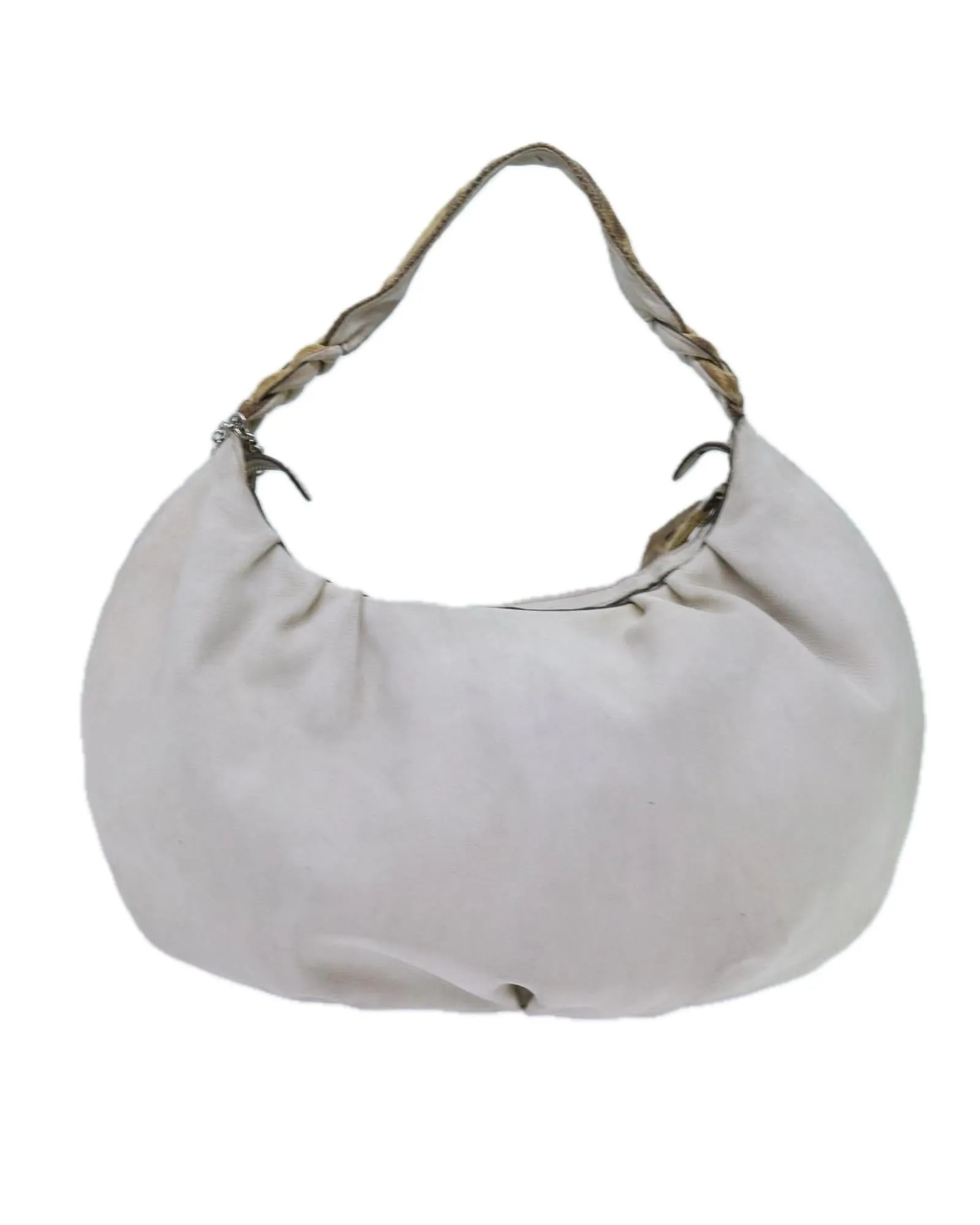 White Leather Shoulder Bag with Dust Bag - Authentic Italian Design